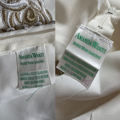 Ivory 3-piece Amanda Wyatt wedding dress set uk 10