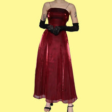 Load image into Gallery viewer, Red Debut shimmery a-line organza dress UK 10
