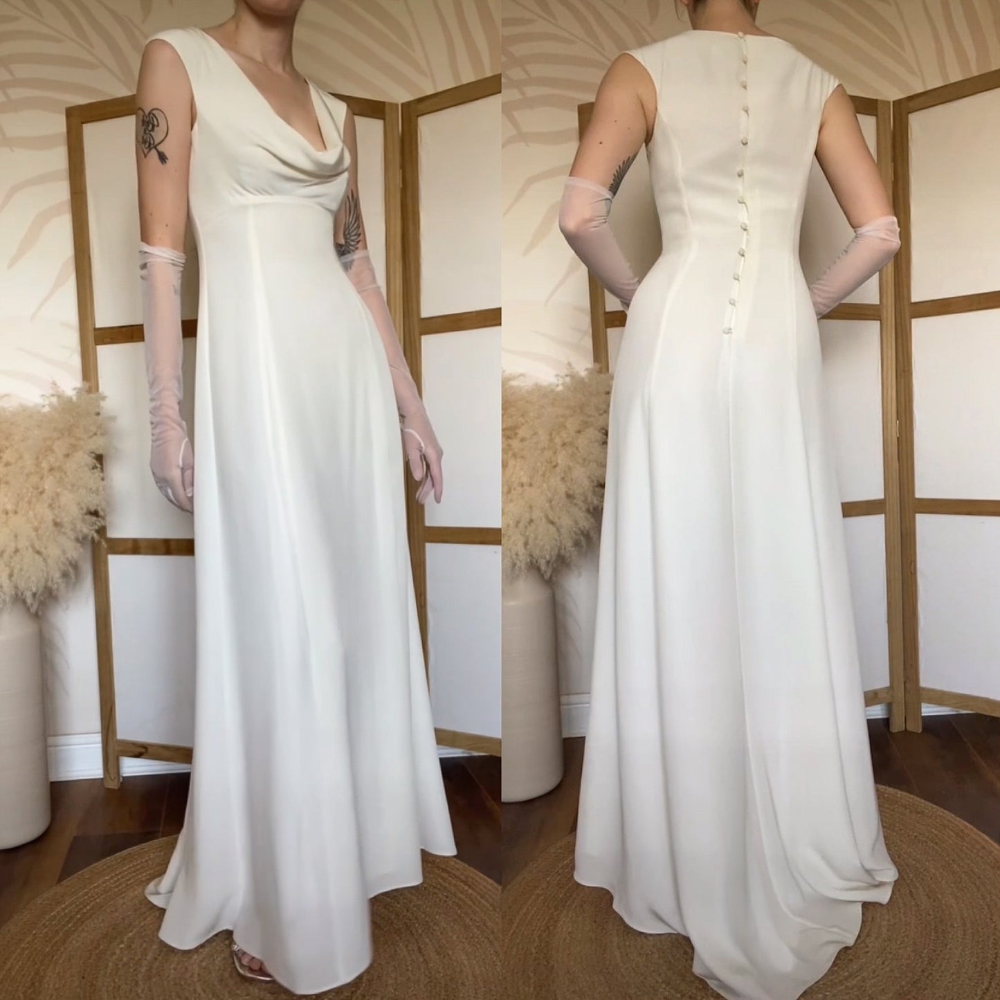 Monsoon cream ivory wedding dress uk 8