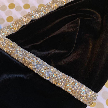 Black velvet 90s evening dress UK 16