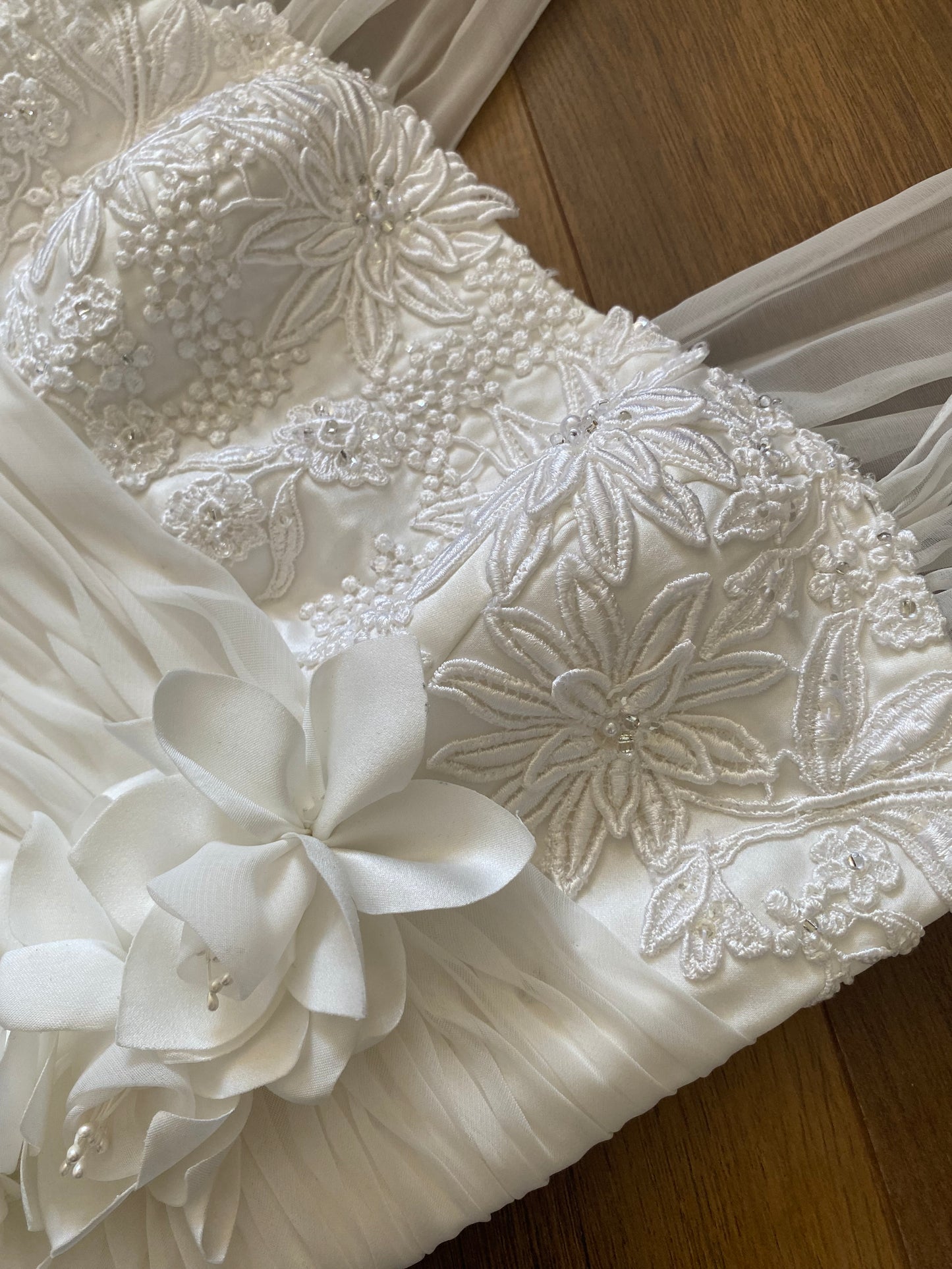 Amanda Wyatt ivory chiffon wedding dress uk 8-10