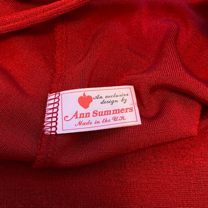 Vintage Ann Summers red stretch slip dress UK 10-12