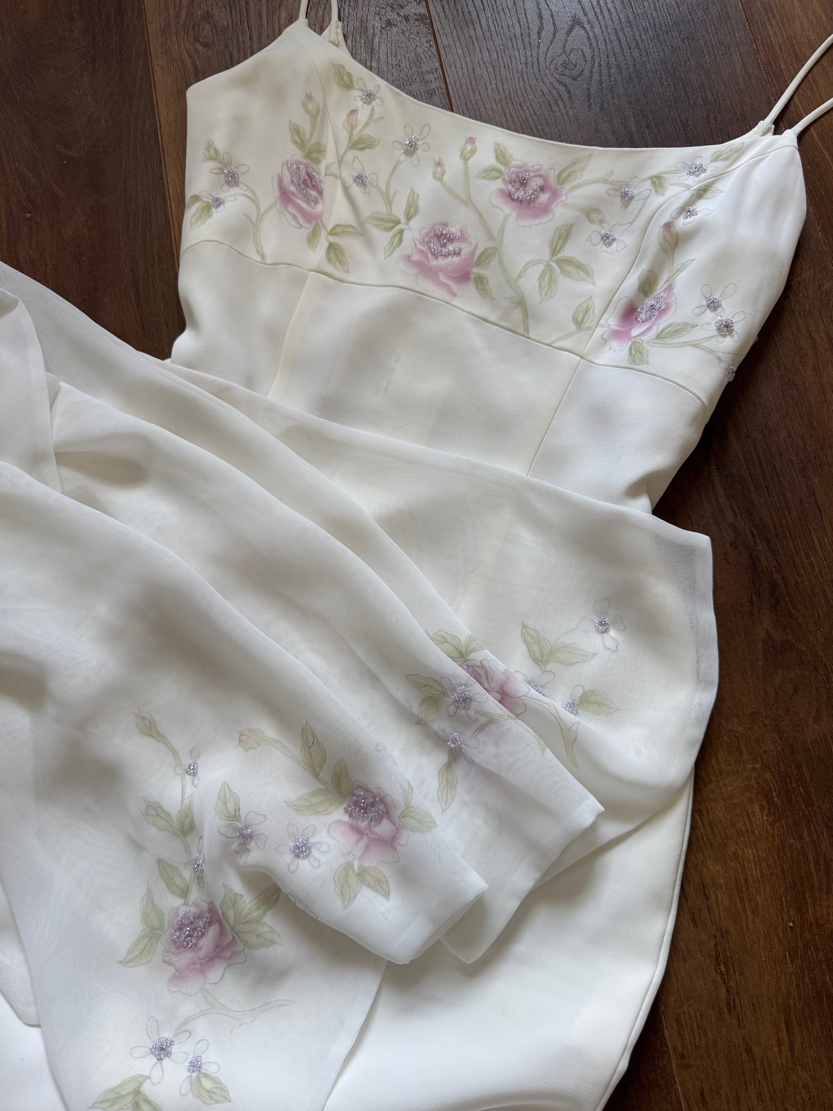 Elegant ivory wedding dress & shawl uk 10-12