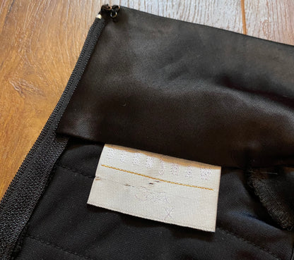 Black Bernshaw a-line collared velvet evening dress UK 8