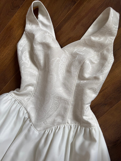 Ivory fit & flare wedding dress uk 12-14