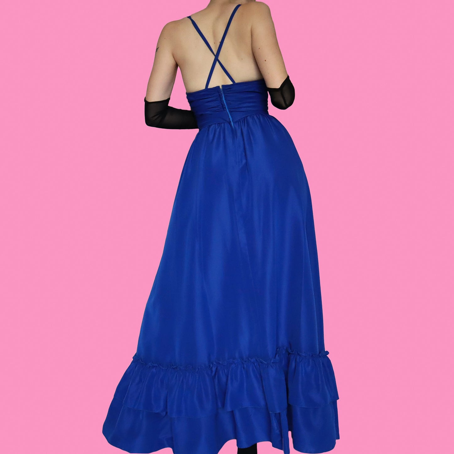 After Six blue fit & flare evening gown UK 10