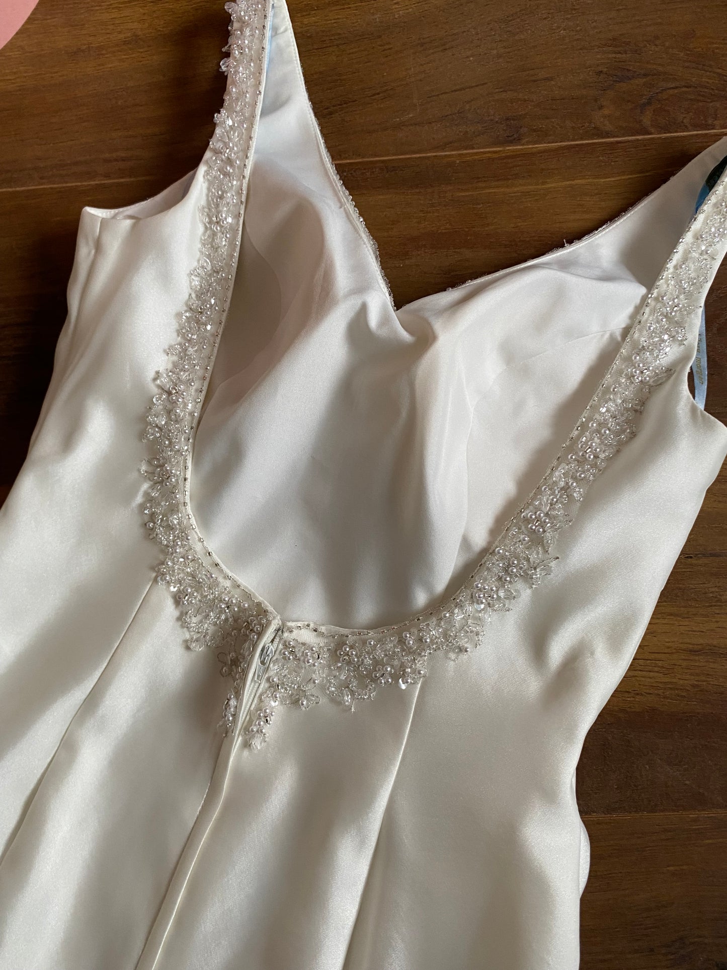 Hilary Morgan ivory open back wedding dress uk 10