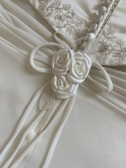 Ivory strapless Sincerity Bridal wedding dress uk 12