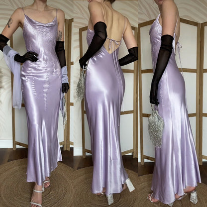 Yve London lilac glittery evening dress & shawl uk 8