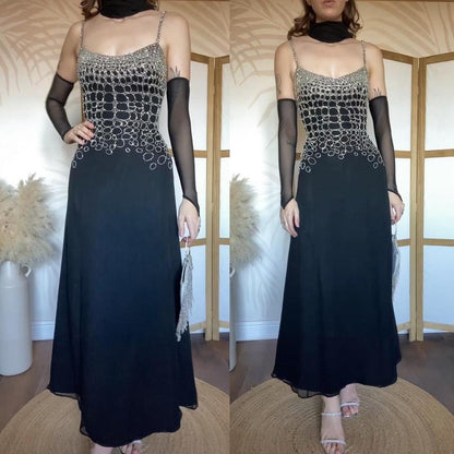 Le Gala 100% silk beaded dress & shawl uk 10