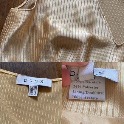 Dusk gold 3 piece top/skirt & blazer suit UK 10