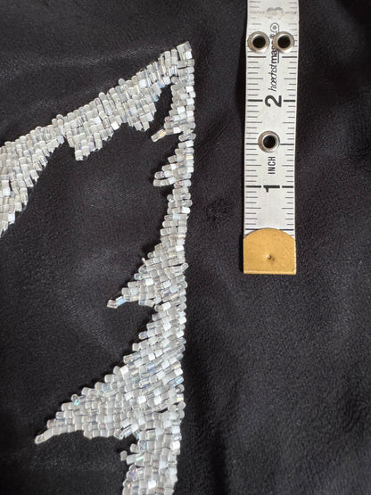 Black & white beaded evening dress uk 10