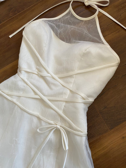 Pronuptia ivory halter neck wedding dress uk 8