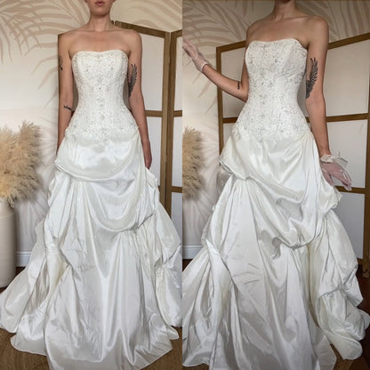 Maggie Sottero Couture strapless wedding gown uk 12
