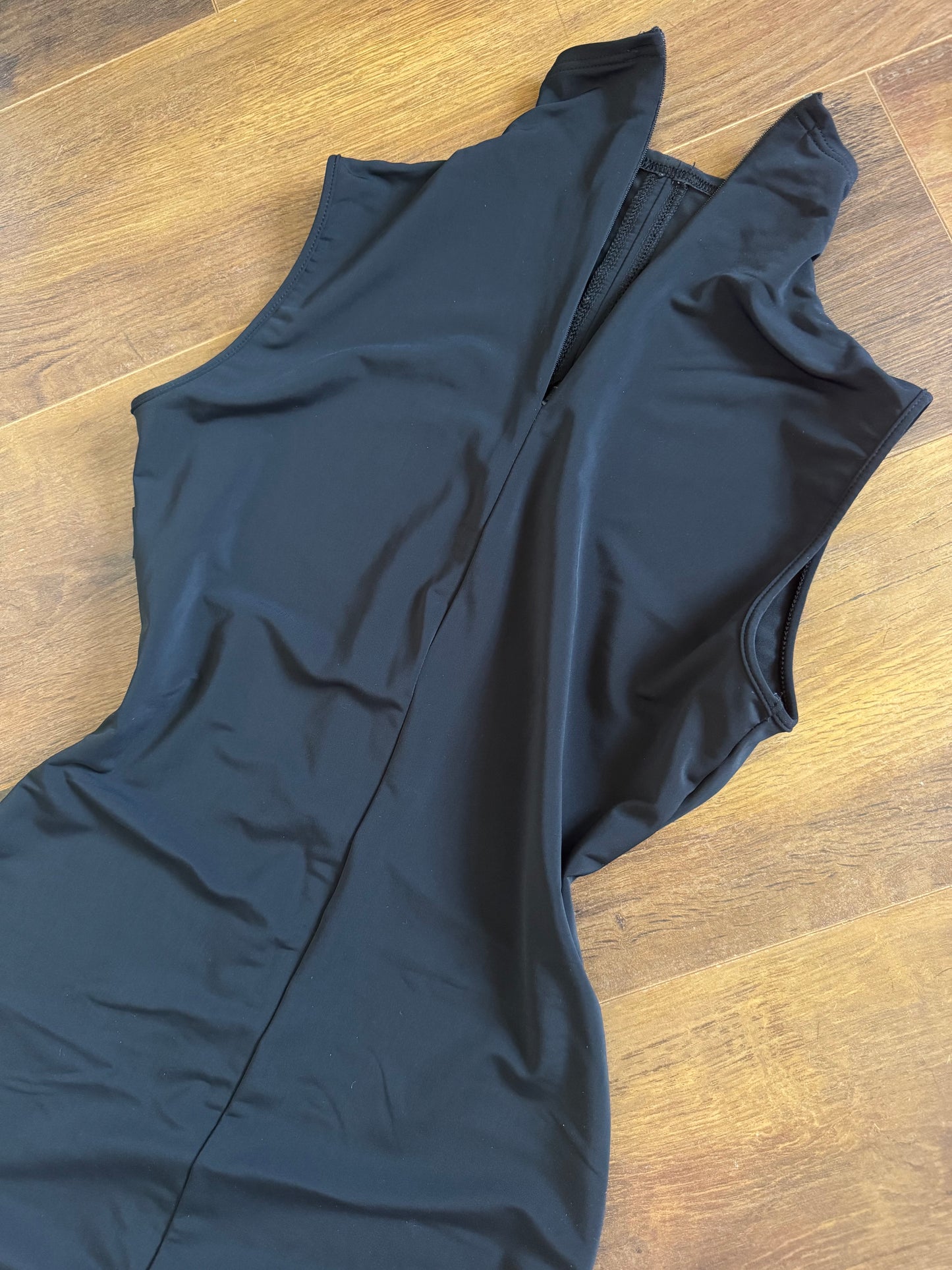 Nick Coleman black stretch evening dress uk 10 & 14