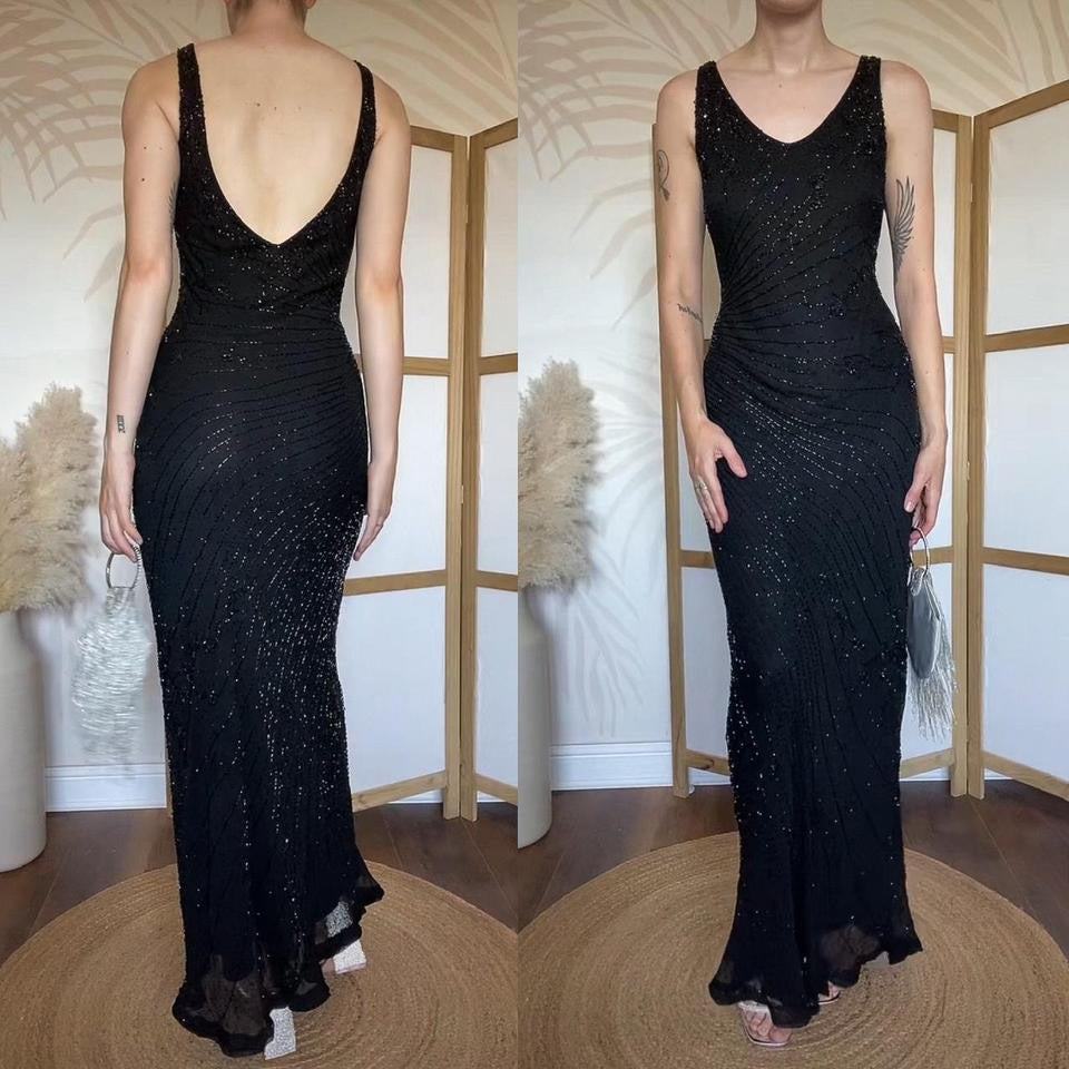 Goya 100% silk beaded gown uk 16