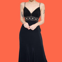 Load image into Gallery viewer, Black Pearce Fionda beaded evening dress UK 12, 14 &amp; 16 available
