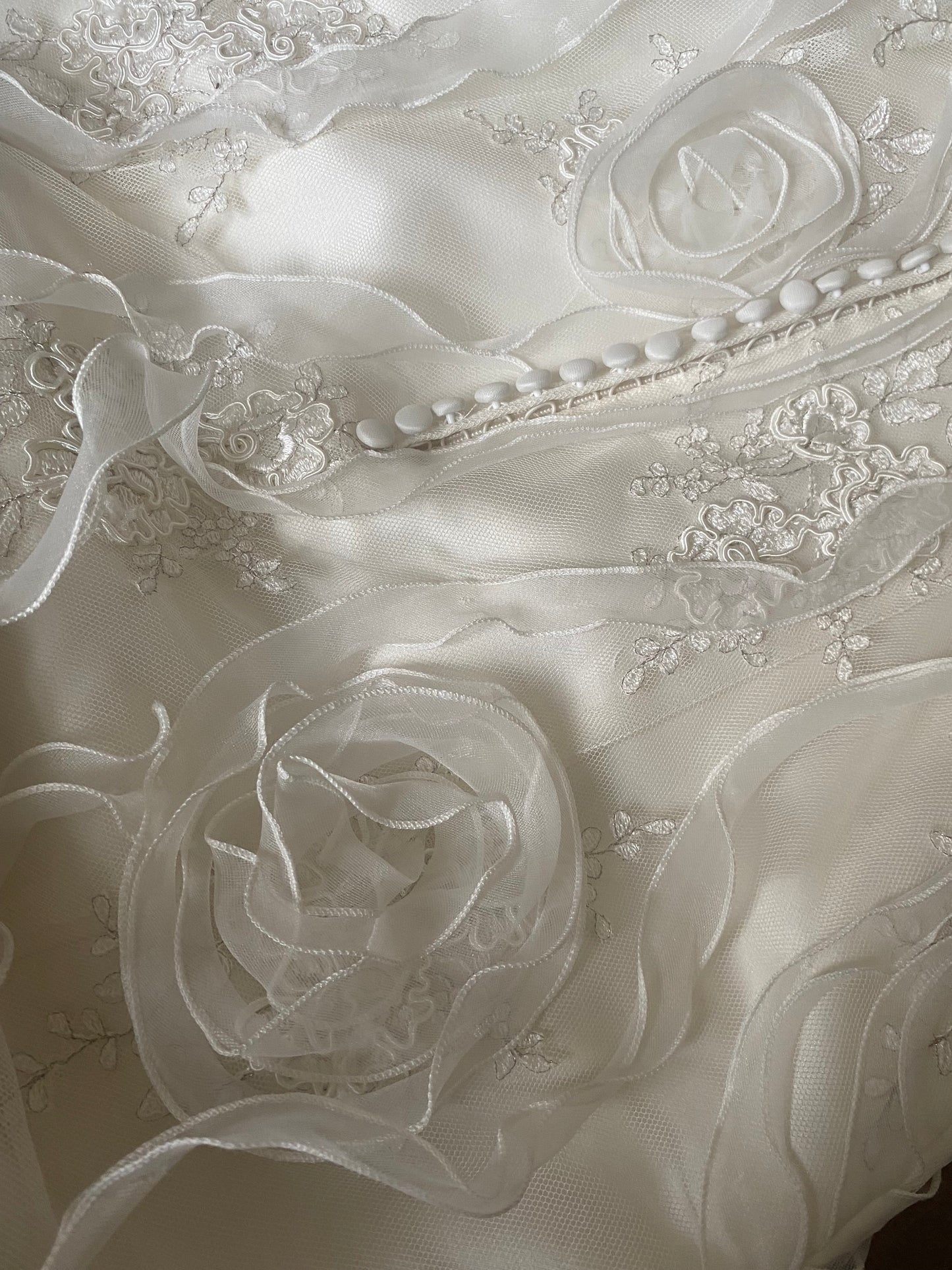 One shoulder lace wedding dress UK 12