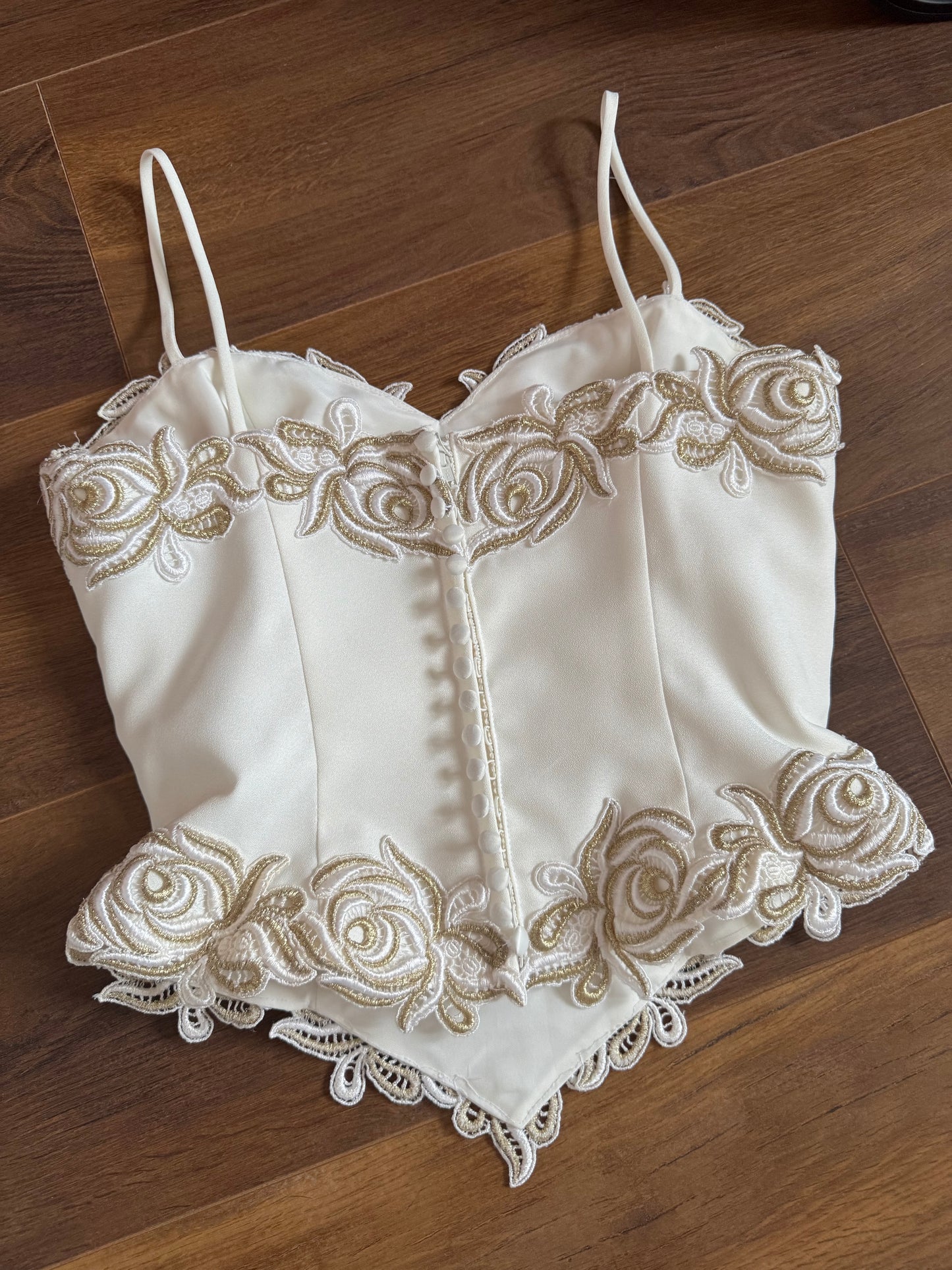 Ivory 3-piece Amanda Wyatt wedding dress set uk 10