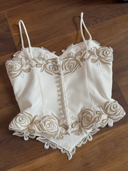 Ivory 3-piece Amanda Wyatt wedding dress set uk 10