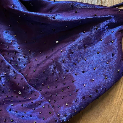 Purple Nightway shimmery beaded prom dress uk 10