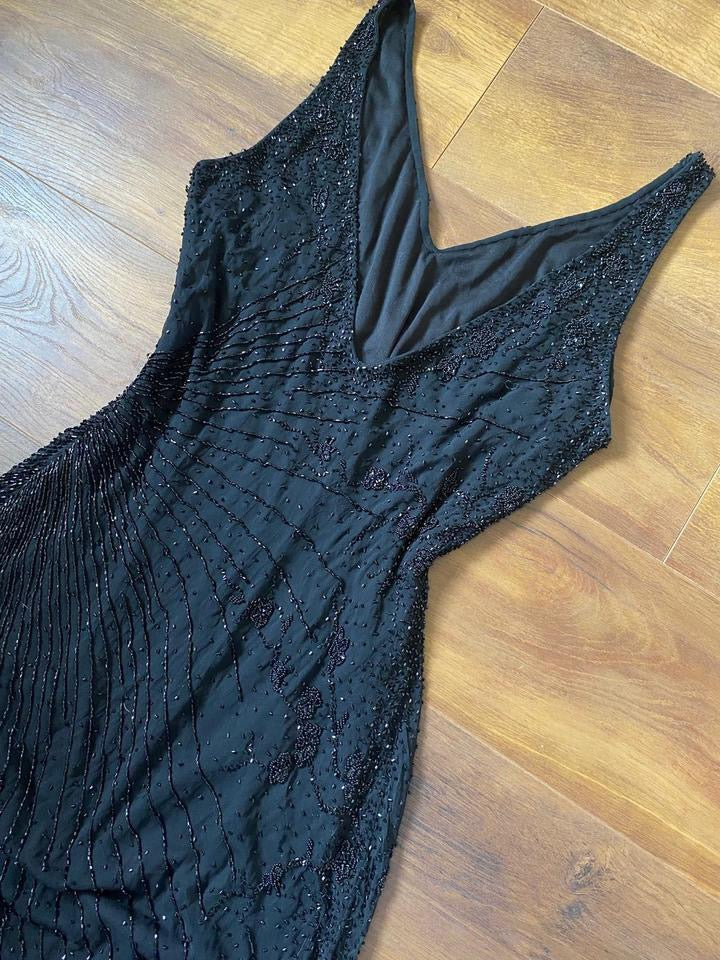 Goya 100% silk beaded gown uk 16