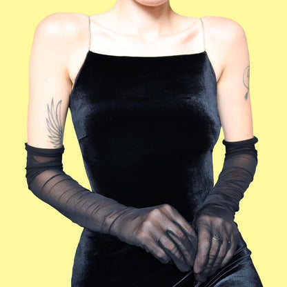 Black velvet bodycon evening dress UK 14