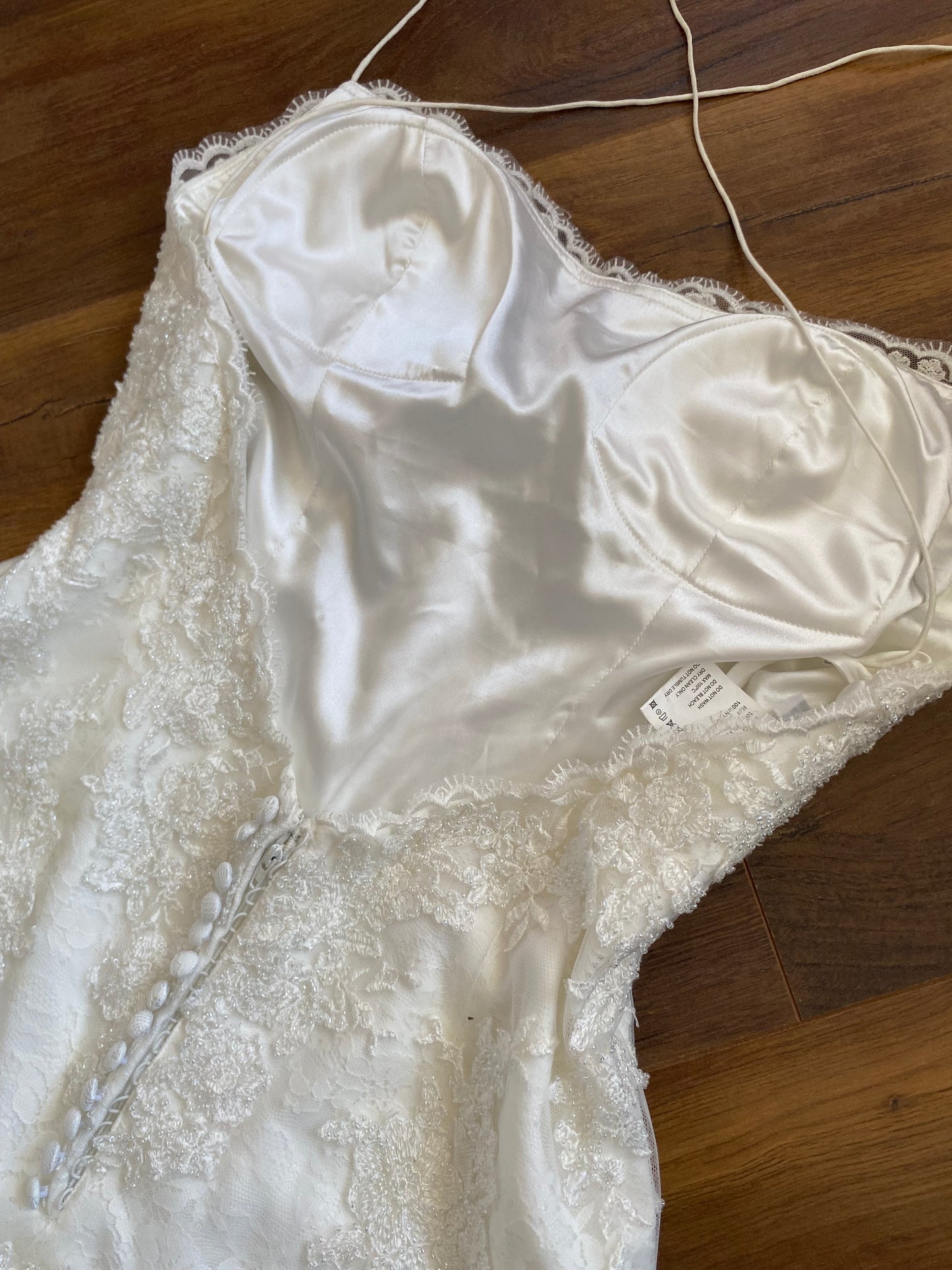 Benjamin Roberts ivory lace wedding dress uk 14