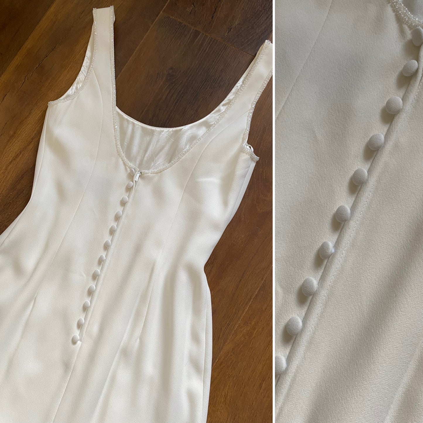 White 2-piece wedding co ord set uk 10