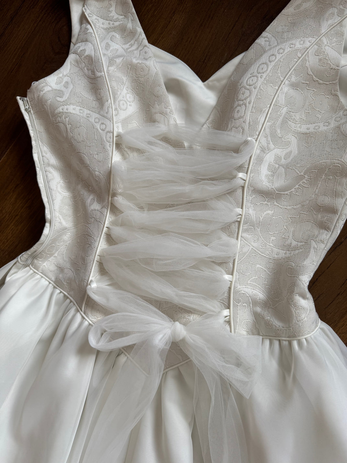 Ivory fit & flare wedding dress uk 12-14