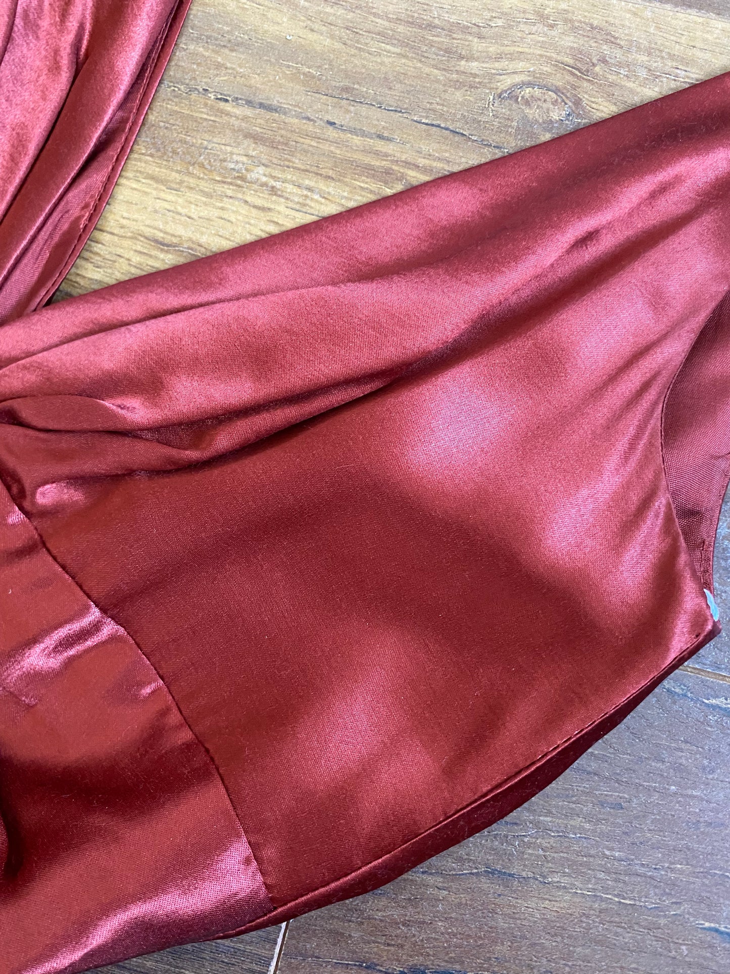 Morgan & Co red satin evening dress uk 10