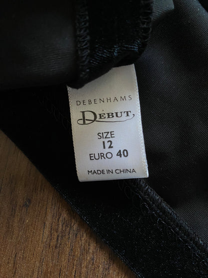 Black Debut stretch evening dress UK 12