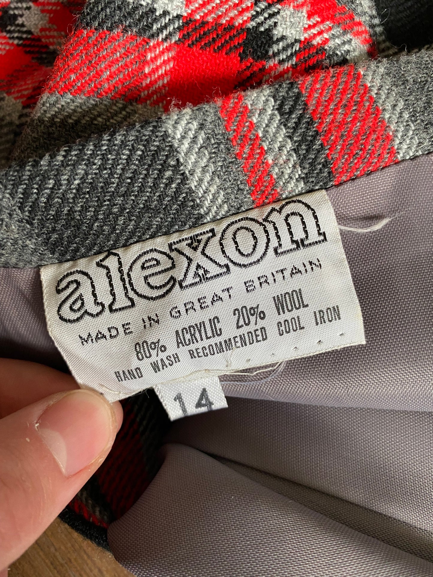 Alexon tartan wool blend maxi skirt UK 10