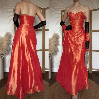 Dynasty strapless a-line prom dress & shawl uk 8