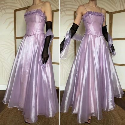 Yve London lilac organza a-line prom dress & shawl UK 10