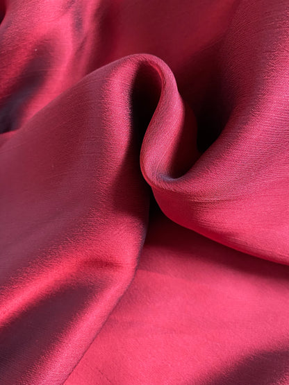 Red chiffon evening dress & shawl UK 12