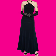 Load image into Gallery viewer, Black Pearce Fionda High Neck Chic Evening Dress UK 10
