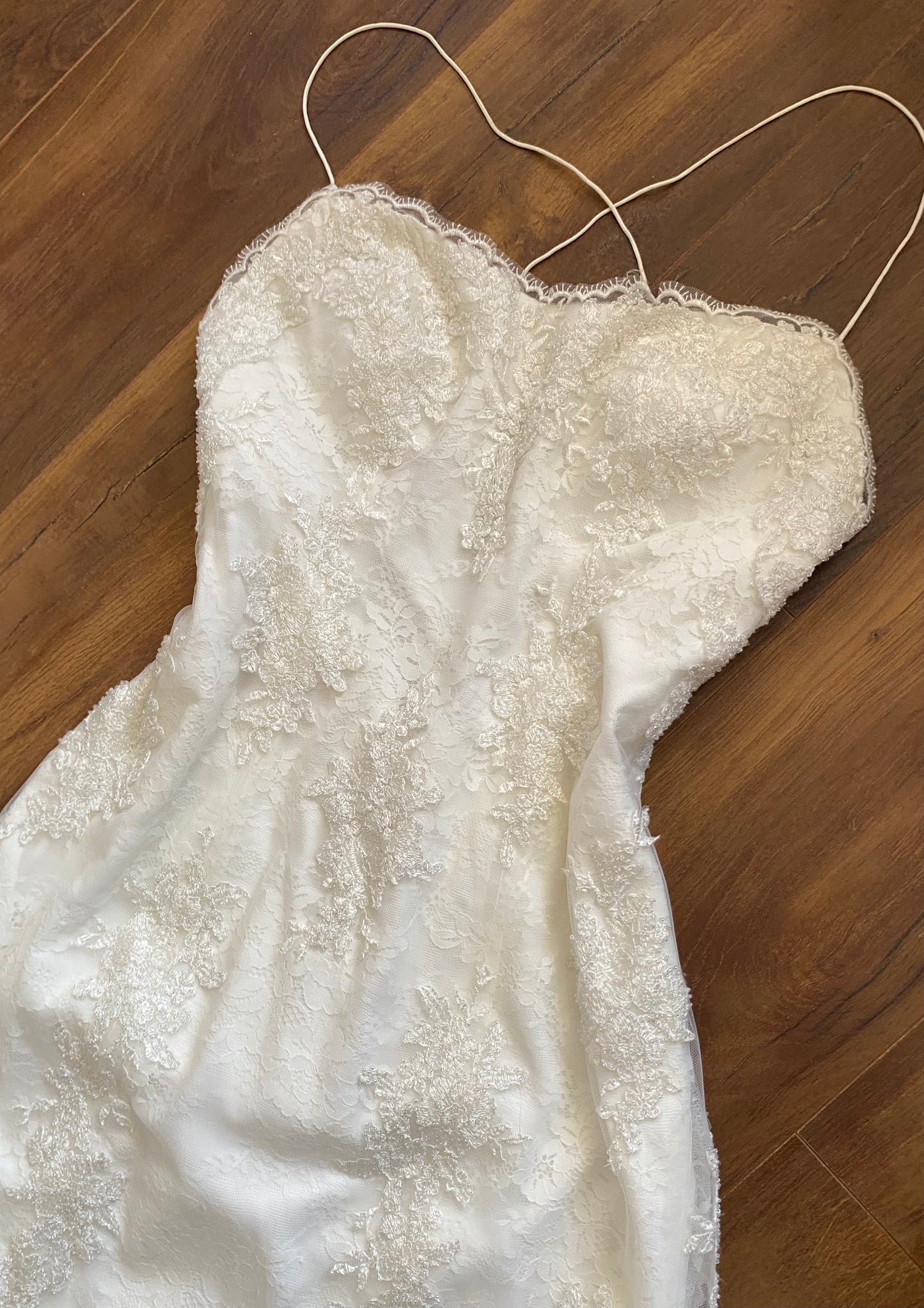 Benjamin Roberts ivory lace wedding dress uk 14