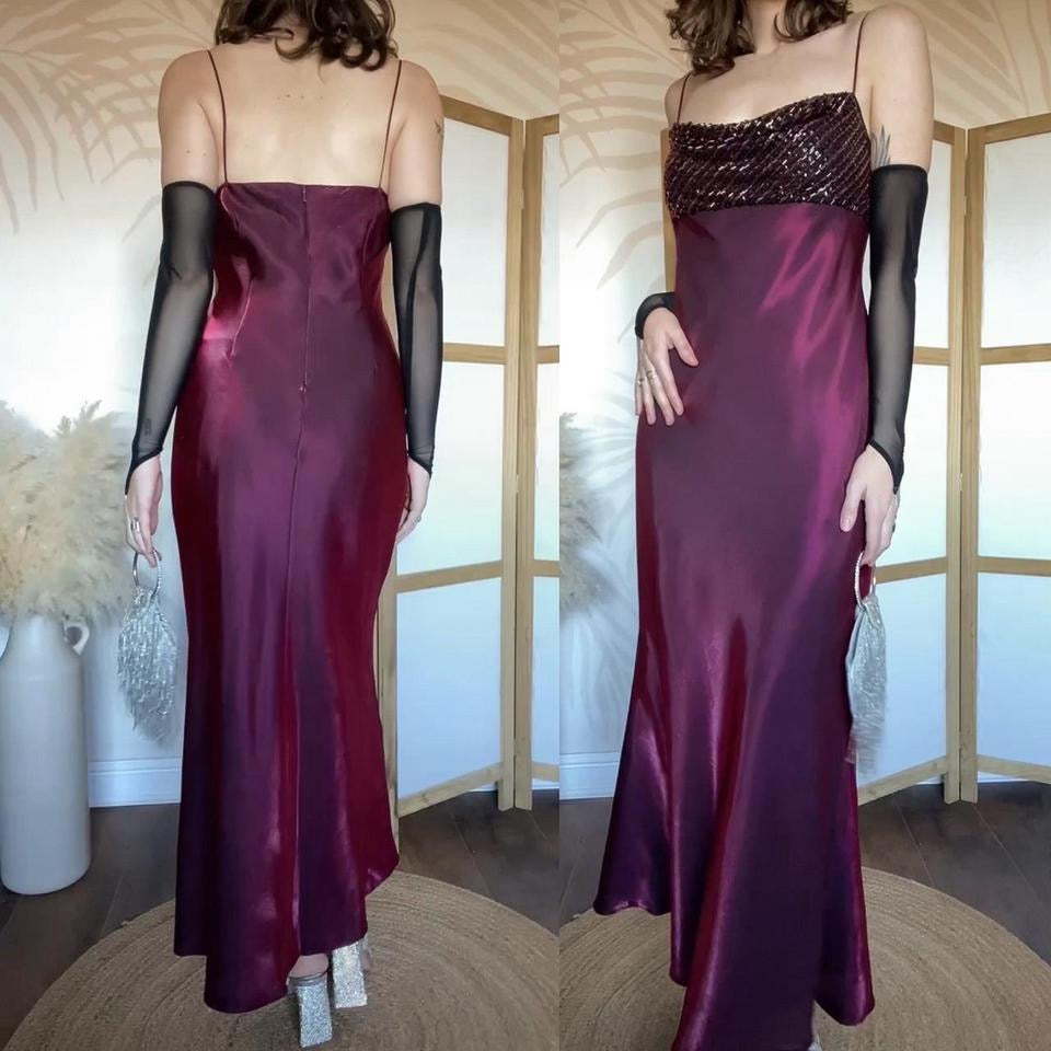 Kaleidoscope shimmery red beaded dress uk 14