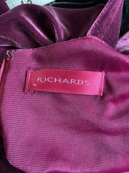 Purple Richards velvet stretch evening dress UK 10-12