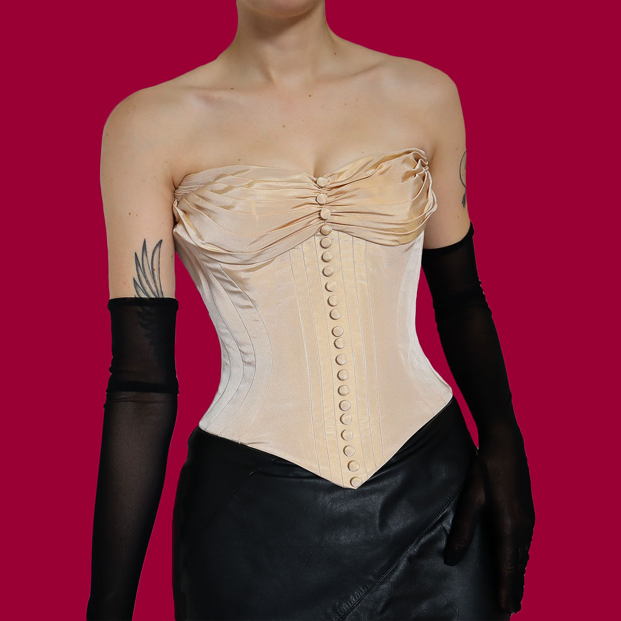 John Charles beige corset UK 8