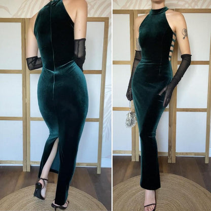 John Charles velvet stretch high neck dress UK 10