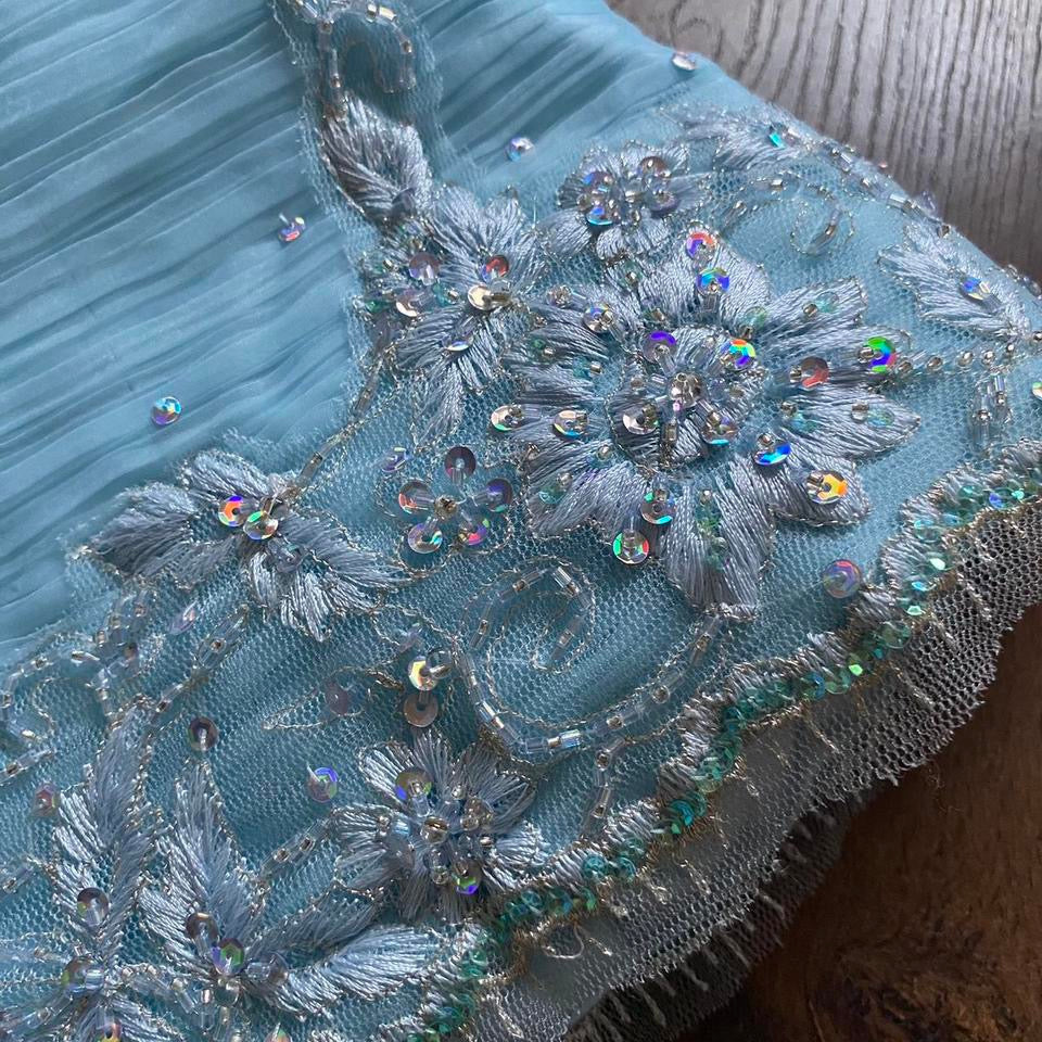 Ice blue 3-piece prom set uk 8