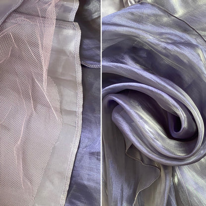 Purple shimmery a-line evening dress uk 8