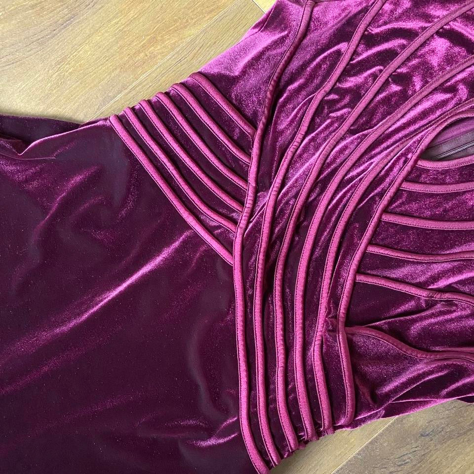 Gina Bacconi velvet stretch evening dress uk 14-16