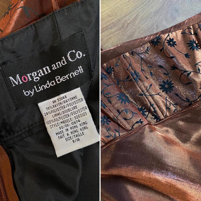 Morgan & Co metallic brown evening prom dress uk 10