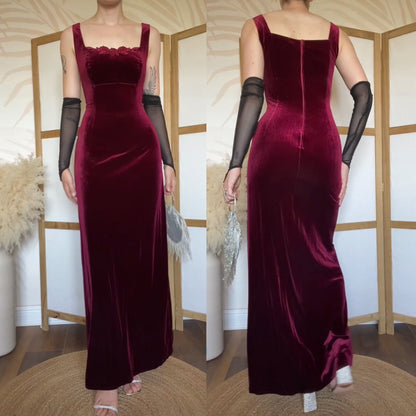 House of Nicholas red velvet dress uk 10
