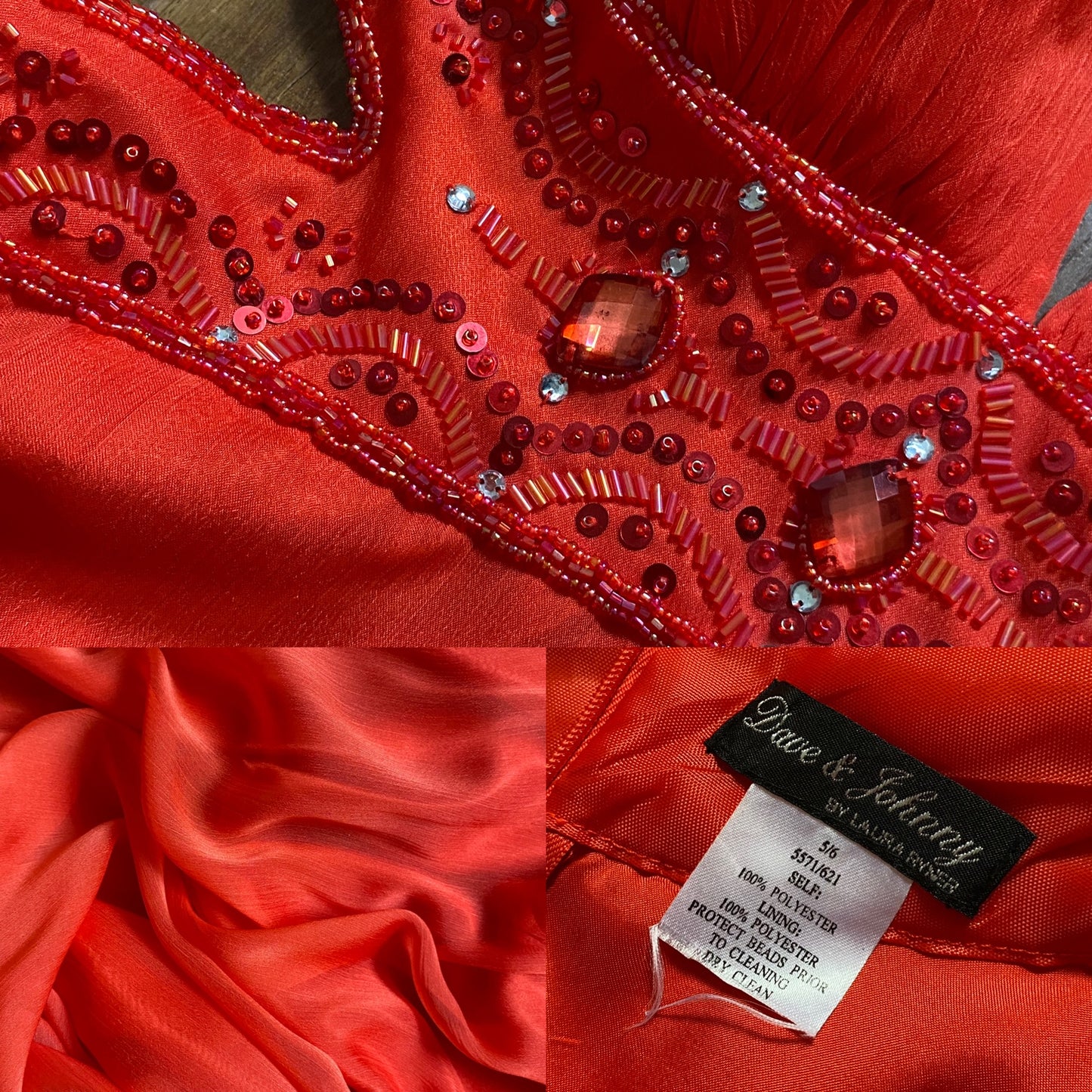 Orange Dave & Johnny open back gown UK 10