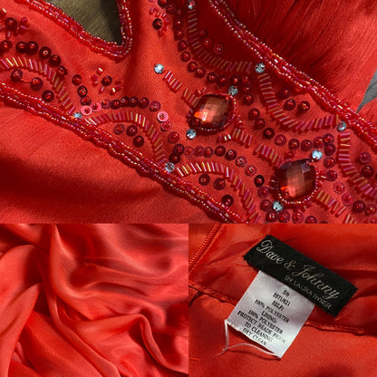 Orange Dave & Johnny open back gown UK 10