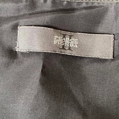 Chic black ruffle hem evening gown UK 12